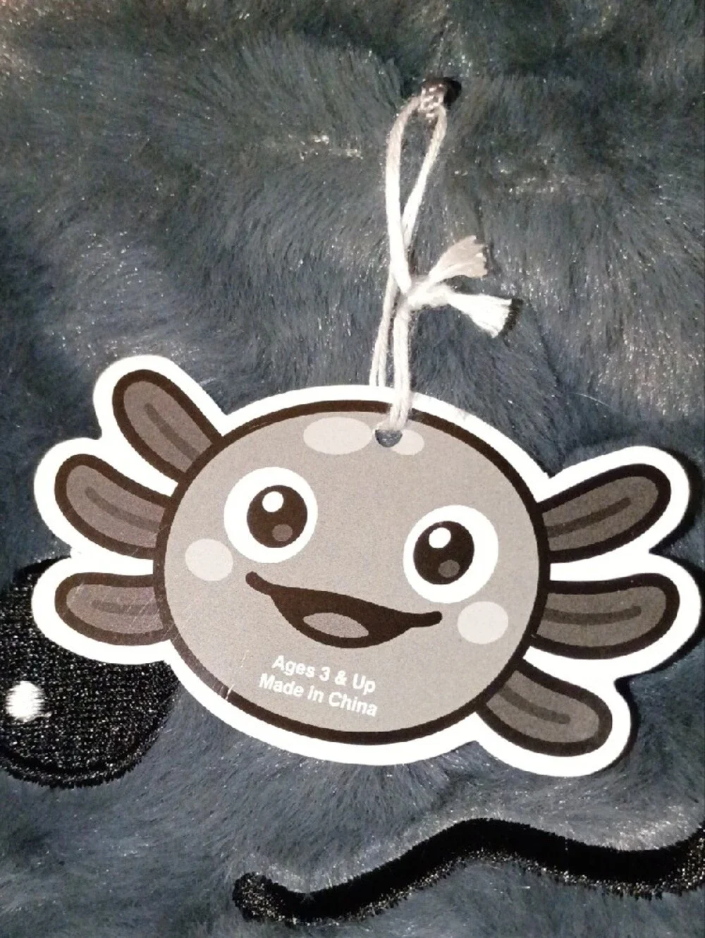 Rhoad Island Novelty Plush Axolotl Grey/Black Kids Hat NWT